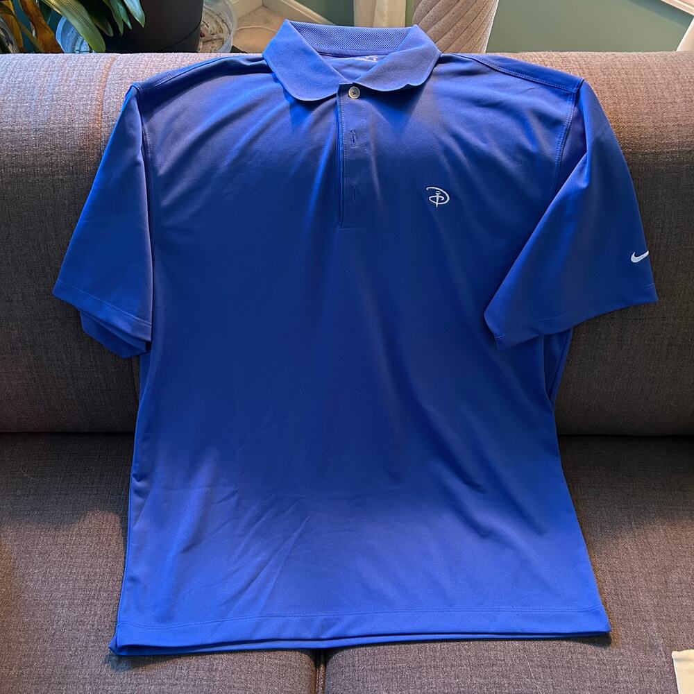 Nike Golf Walt Disney World Men’s Dri-FIT Polo Shirt, Royal Blue, Size Large
